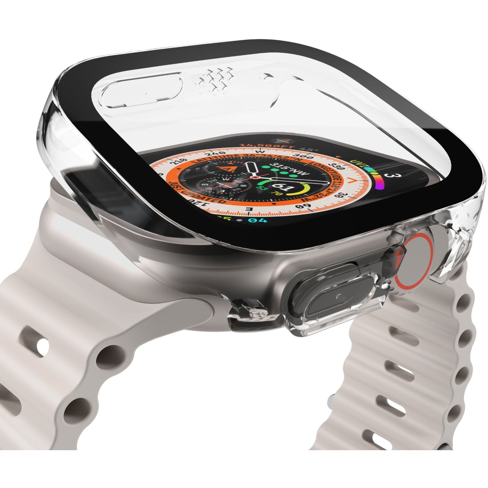 Vonmahlen Thin Case for Apple Watch Ultra 1/2/3 49mm Transparent