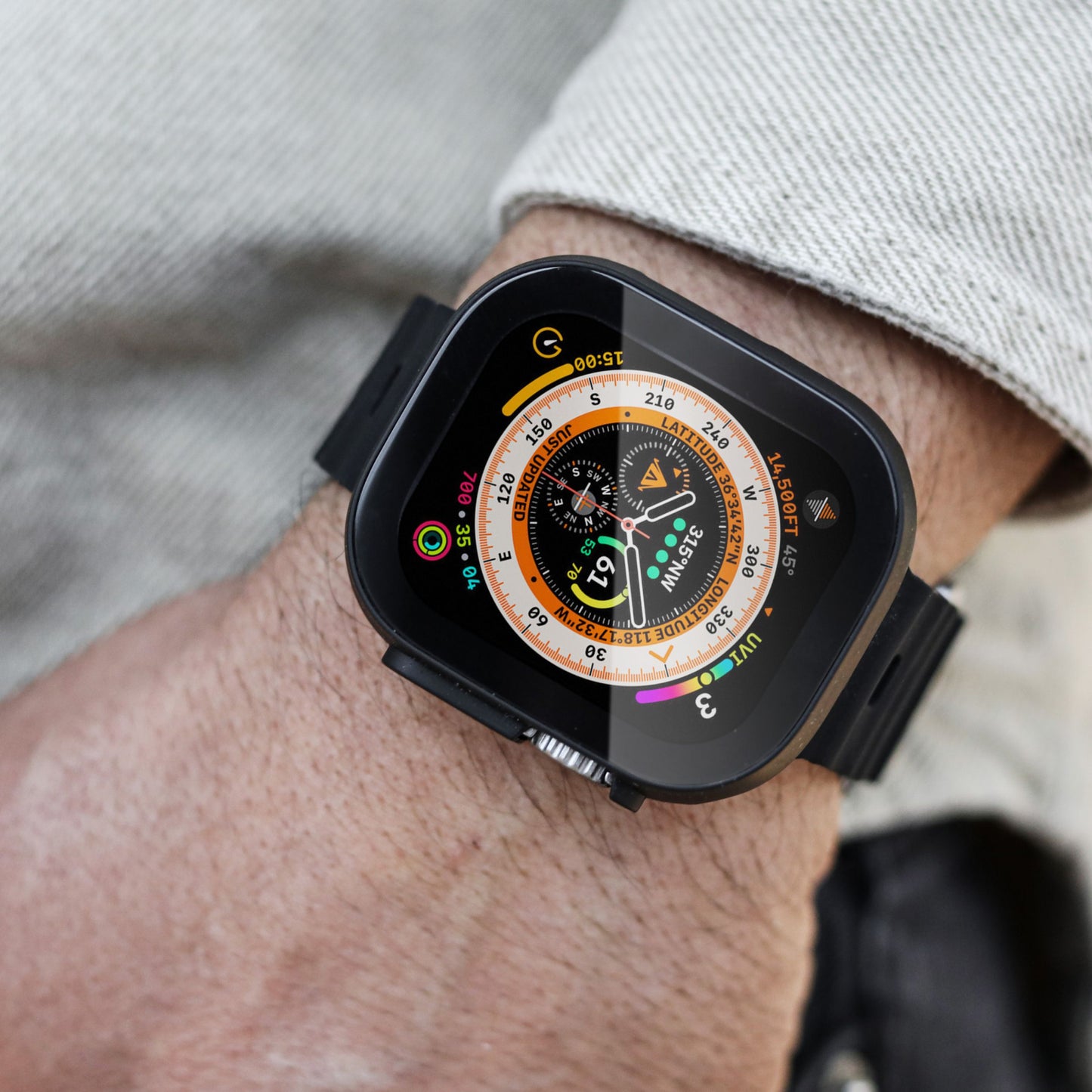 Vonmahlen Thin Case for Apple Watch Ultra 1/2/3 49mm Black