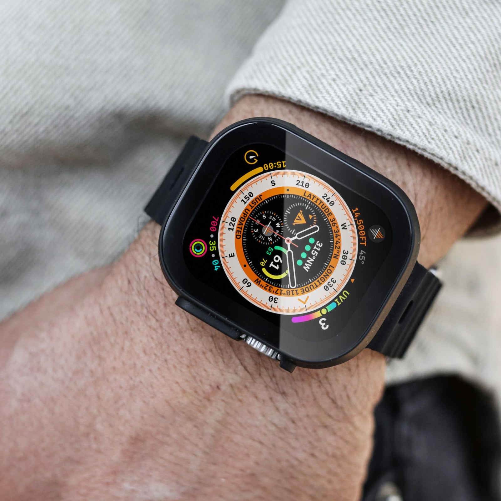 Vonmahlen Thin Case for Apple Watch Ultra 1/2/3 49mm Black