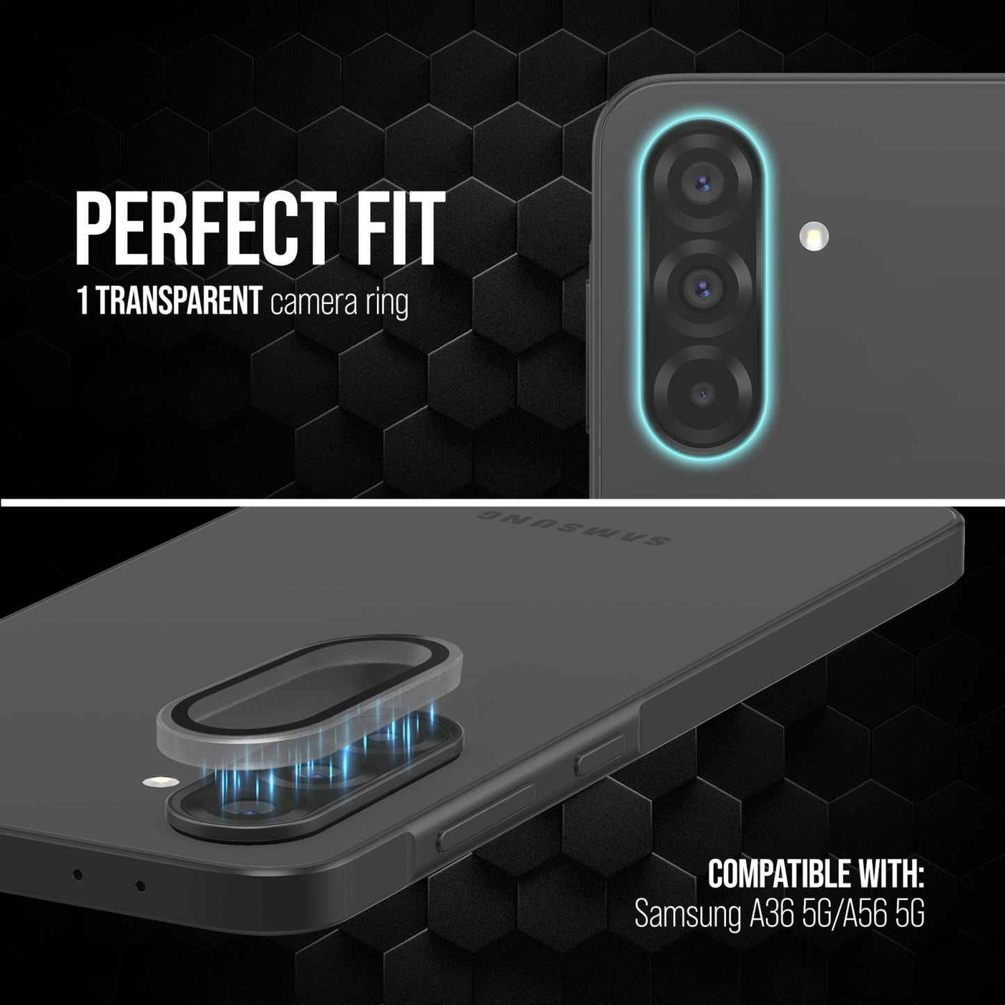 Striker Single Lens Glass Camera Protector - Transparent - Samsung Galaxy A37 5G