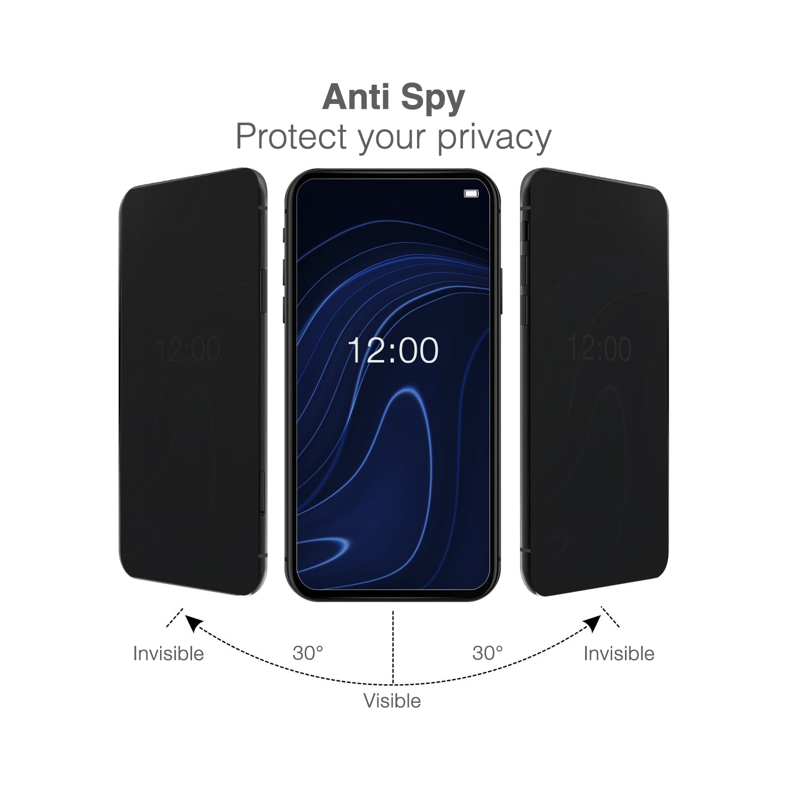 Mobilize Privacy Glass Screen Protector - Black Frame - for Samsung Galaxy A37 5G