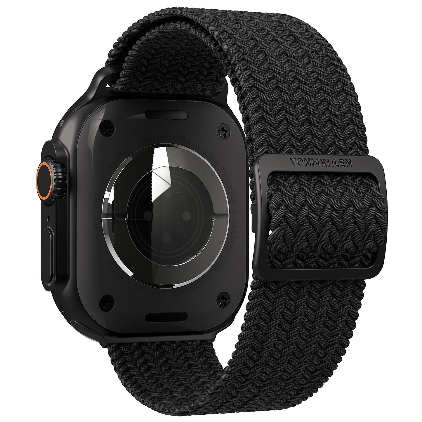 Vonmählen Woven Loop For Apple Watch 44 - 45 - 46 - 49mm One Size All Black