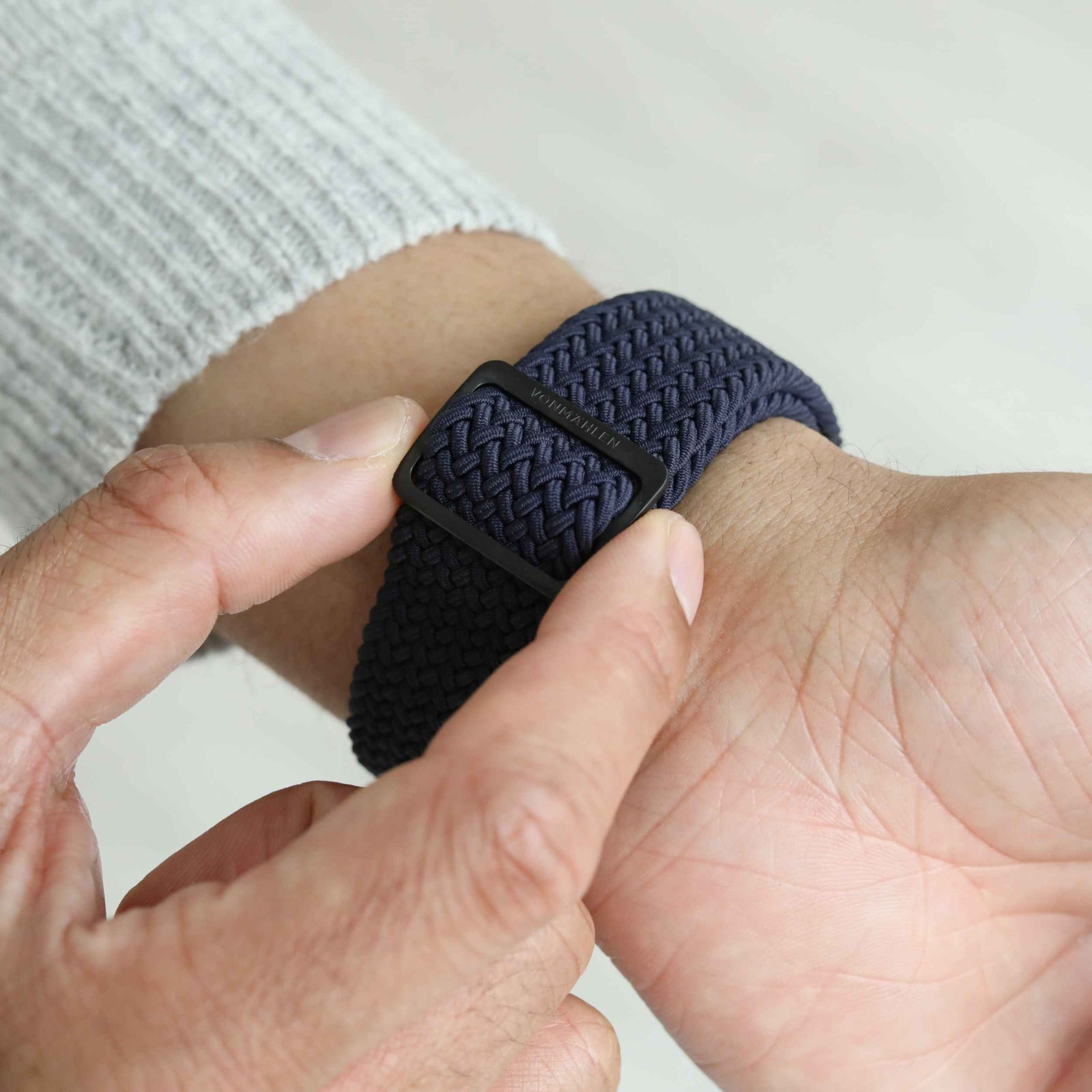 Vonmählen Woven Loop For Apple Watch 44 - 45 - 46 - 49mm One Size Black/Navy