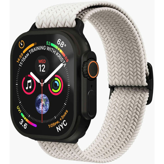 Vonmählen Woven Loop For Apple Watch 44 - 45 - 46 - 49mm One Size Black/Cream