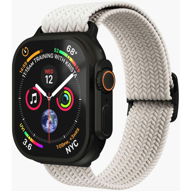 Vonmählen Woven Loop For Apple Watch 44 - 45 - 46 - 49mm One Size Black/Cream