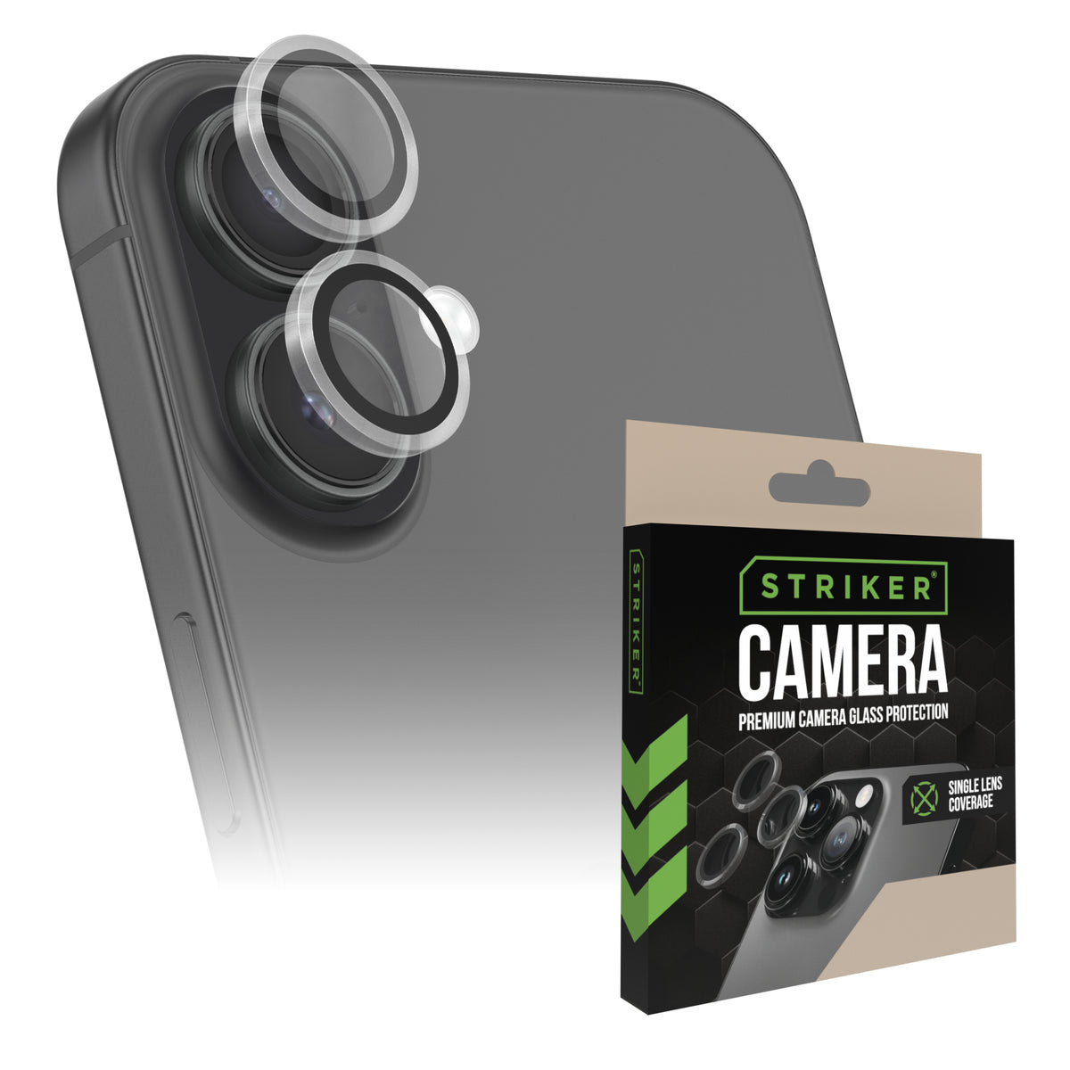 Striker Single Lens Glass Camera Protector - Transparent - Apple iPhone 18 Pro/18 Pro Max