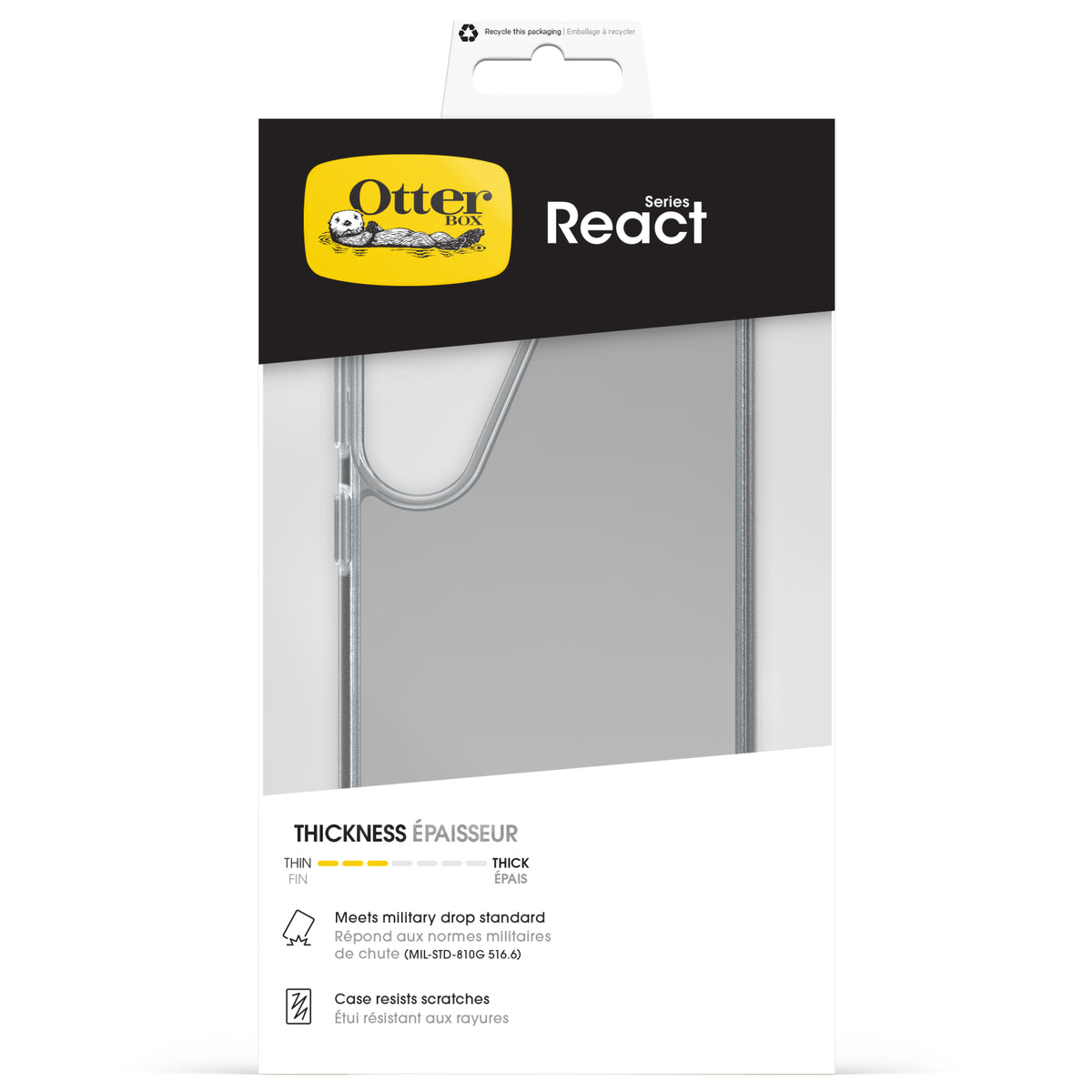 OtterBox React Magnets Series Samsung Galaxy S26 FE 5G Clear/Black