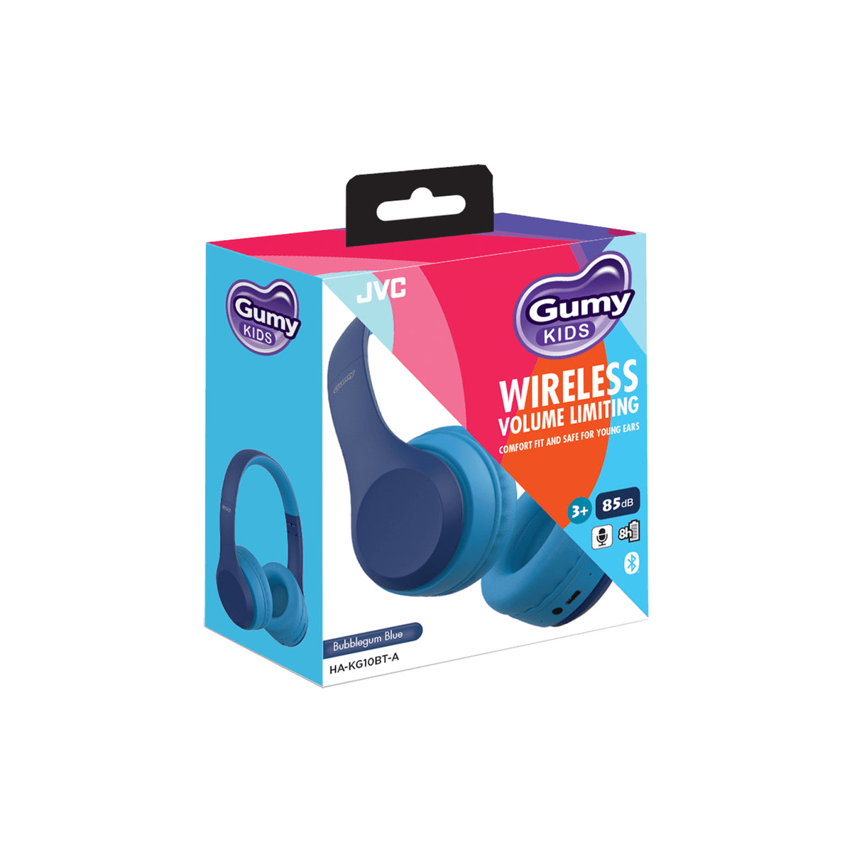 HA-KG10BT JVC Gumy Kids Wireless Bluetooth Stereo Headset Blue