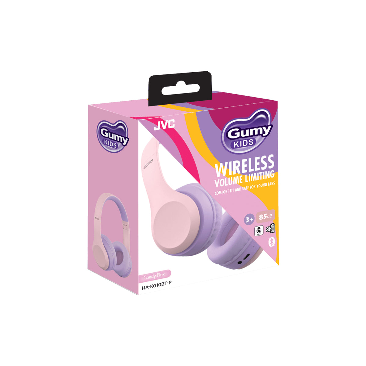 HA-KG10BT JVC Gumy Kids Wireless Bluetooth Stereo Headset Pink