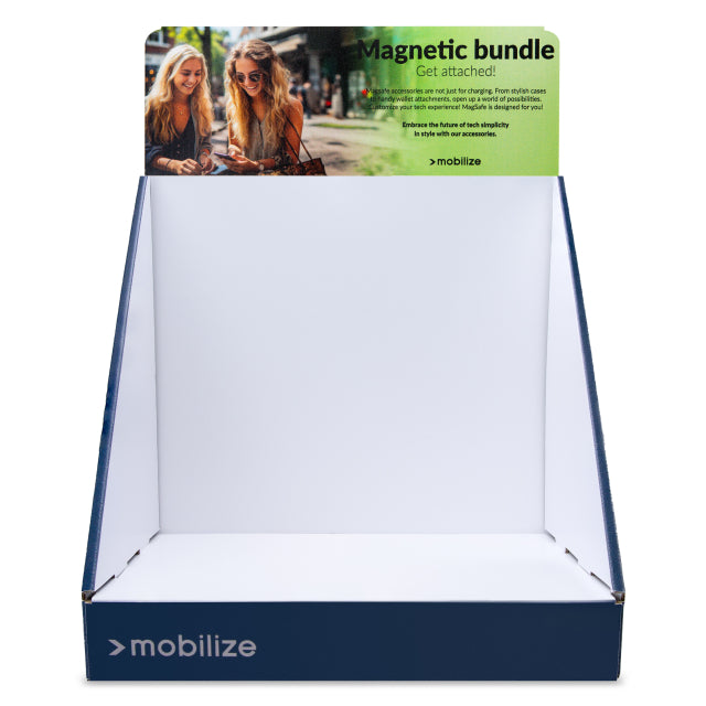 PLV - Mobilize - Présentoir de comptoir avec bandeau - Magsafe