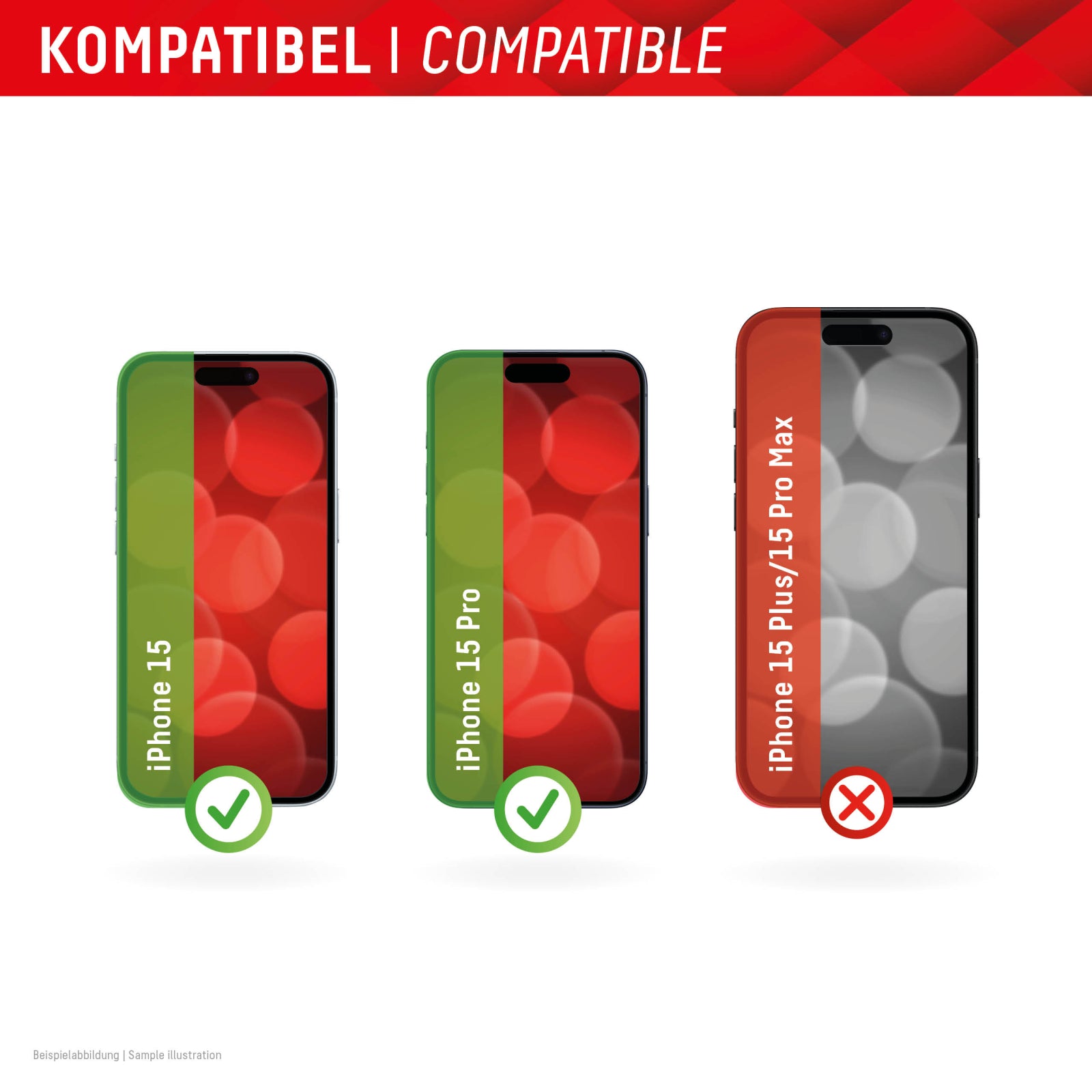 DISPLEX Real Glass FC Apple iPhone 15/15 Pro