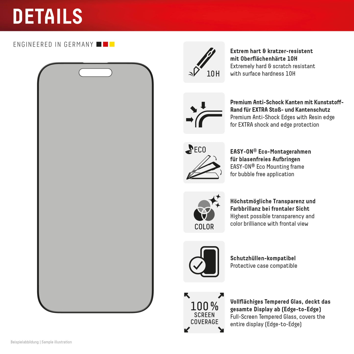DISPLEX Privacy Glass FC Apple iPhone 16 Pro