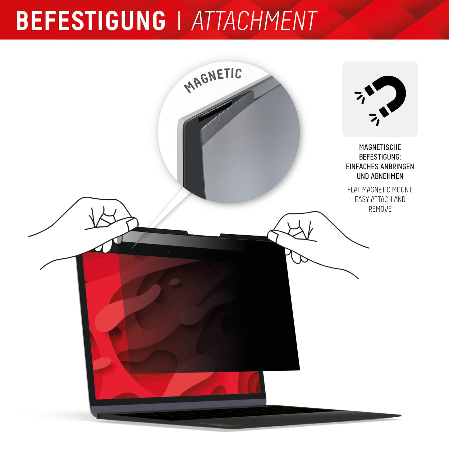 DISPLEX Privacy Safe Magnetic Laptop Universal 15.6inch 16:9