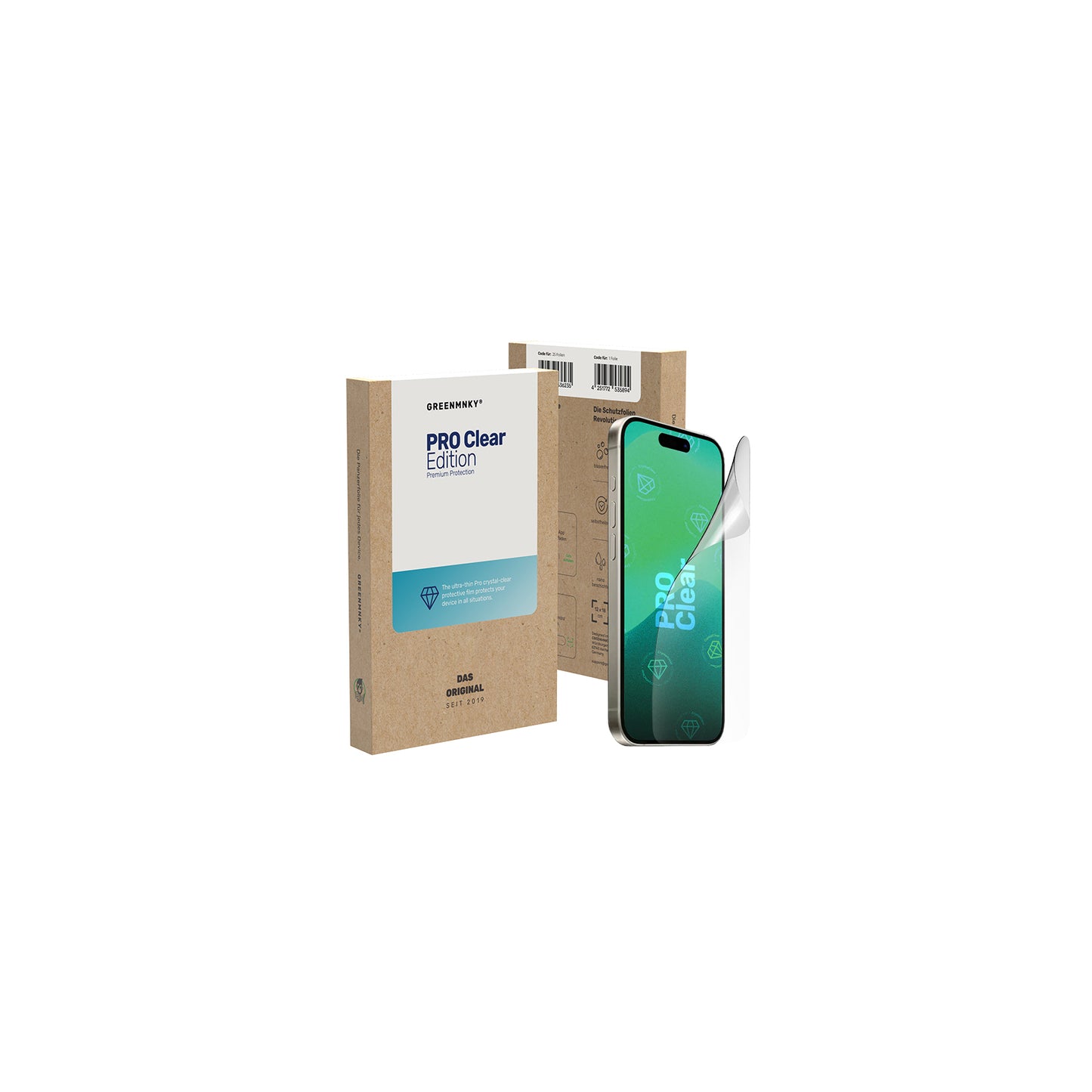 GREENMNKY PRO HD Clear Edition for Smartphone 7inch (per 25 stuks)