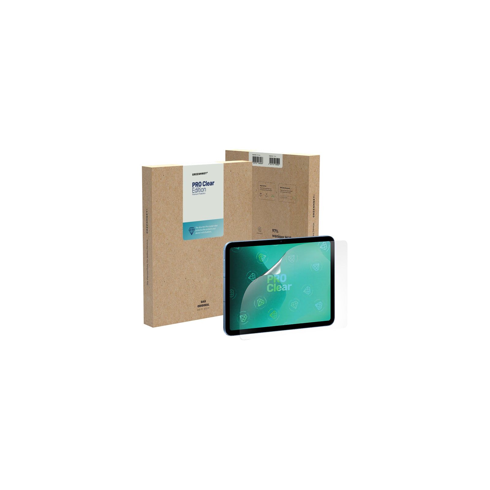 GREENMNKY PRO HD Clear Edition for Tablet 14inch (20 stuks)