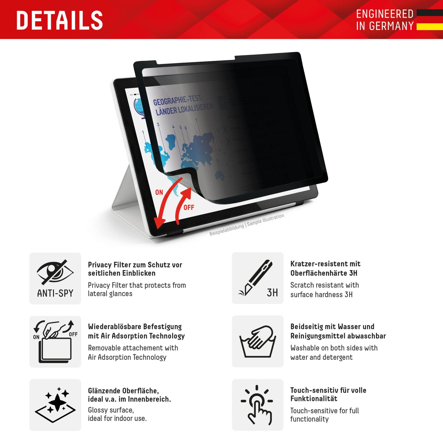 DISPLEX Privacy Safe Tablet Apple iPad Air 13 (2024)/iPad Pro 13 (2024/2025)