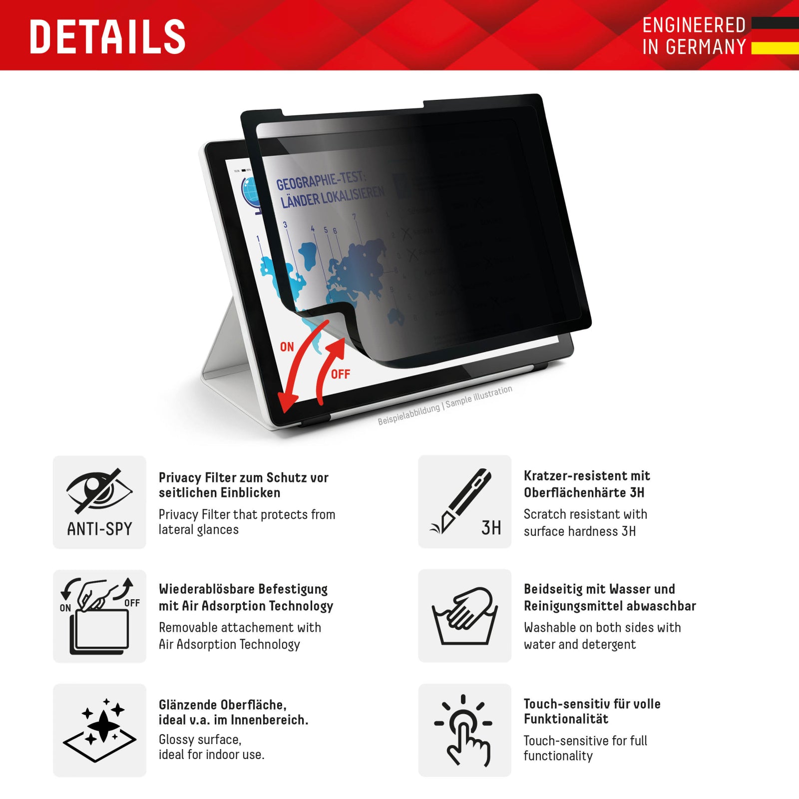 DISPLEX Privacy Safe Tablet Apple iPad Air 13 (2024)/iPad Pro 13 (2024/2025)