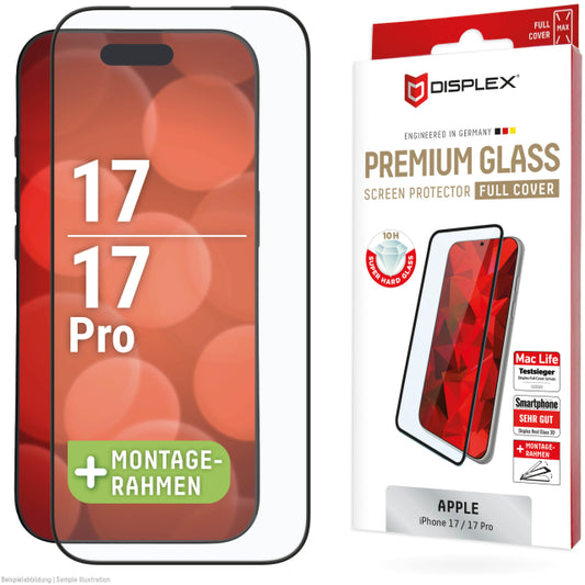 DISPLEX Premium Glas Full Cover Anti-Reflex iPhone 17 / 17 Pro