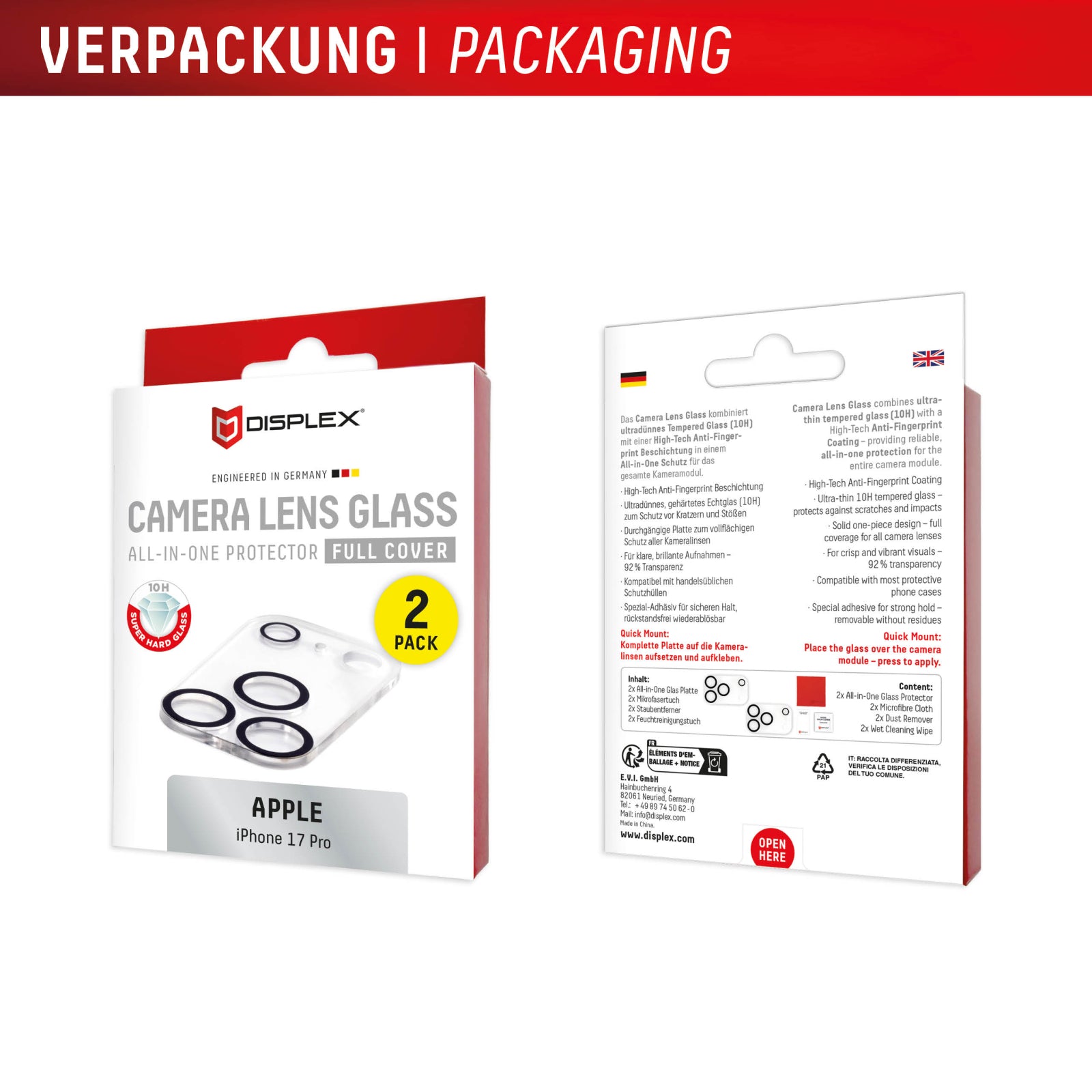 DISPLEX CamGlass All-In-One iPhone 17 Pro