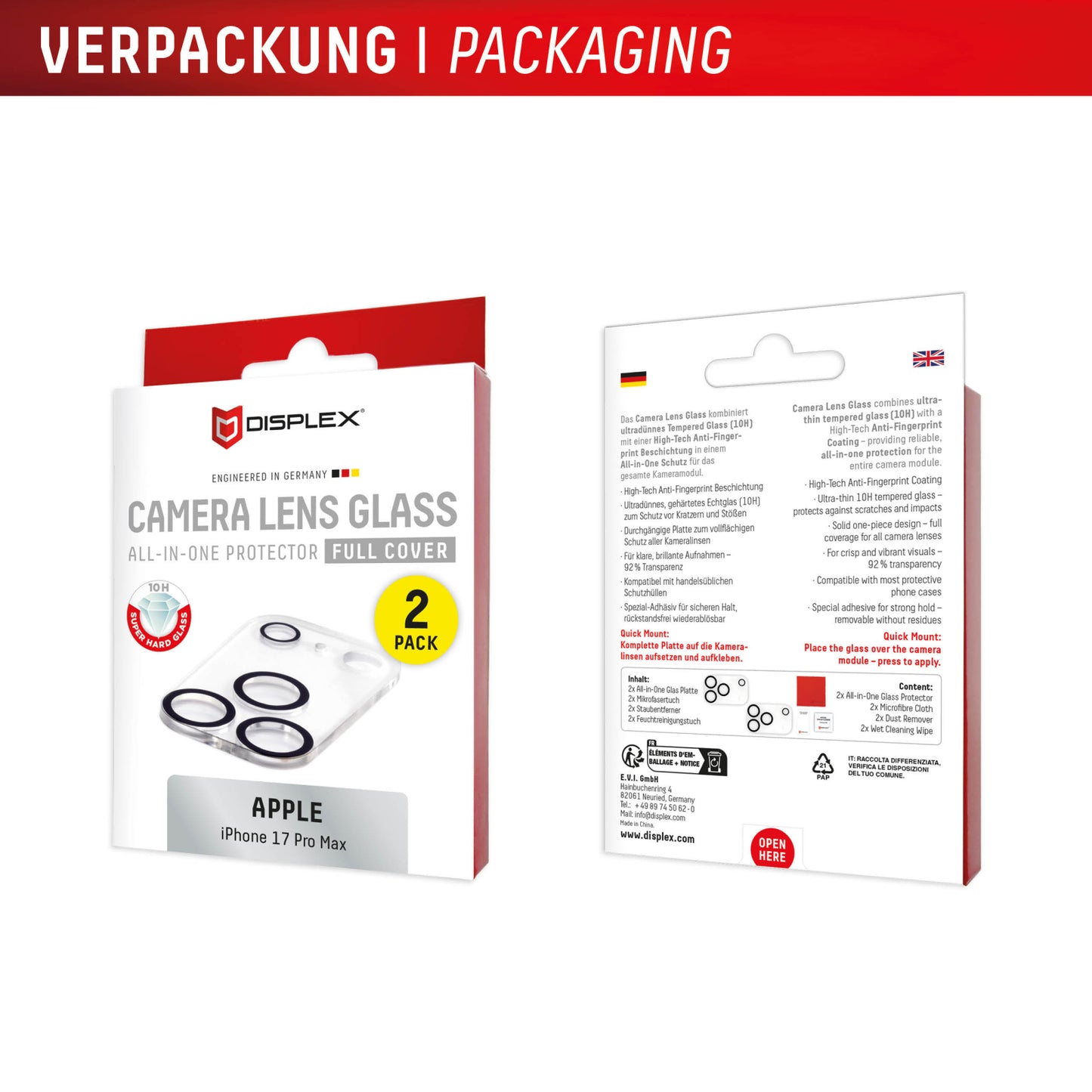 DISPLEX CamGlass All-In-One iPhone 17 Pro Max