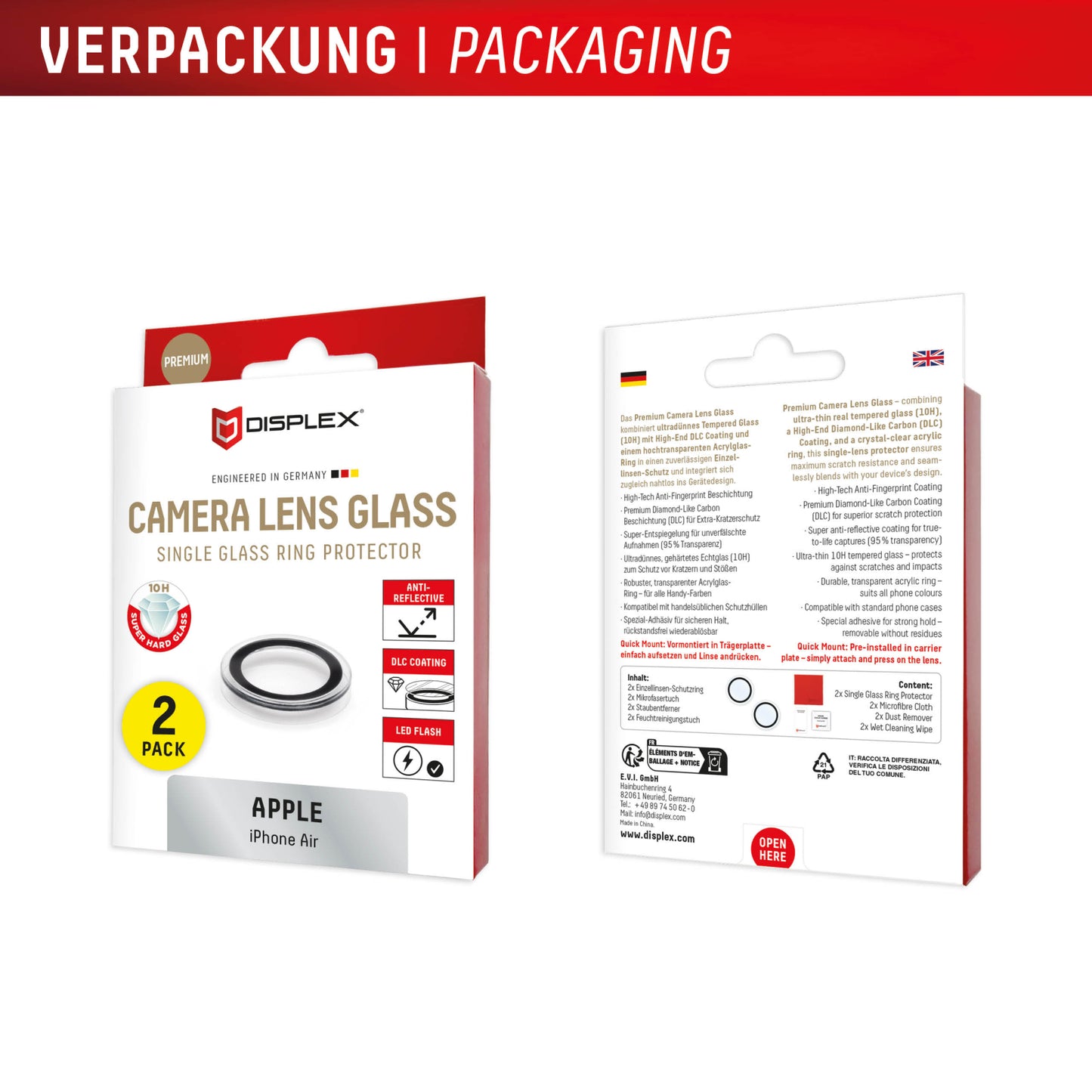 DISPLEX CamGlass Single Lens iPhone Air