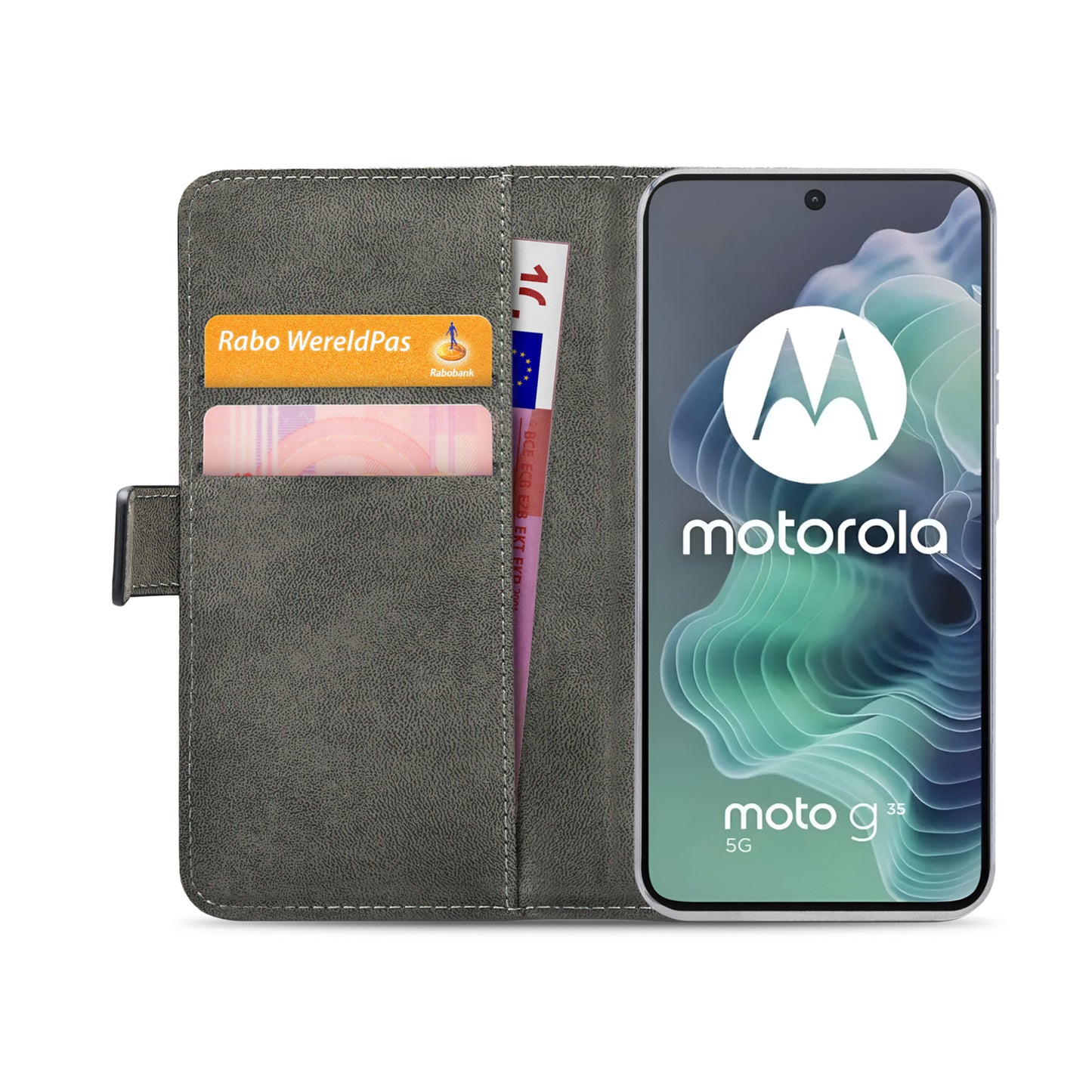 Mobilize Classic Gelly Wallet Book Case Motorola Moto G35 Black