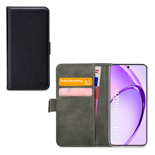 Mobilize Classic Gelly Wallet Book Case OPPO A40/A40m/A60 5G Schwarz