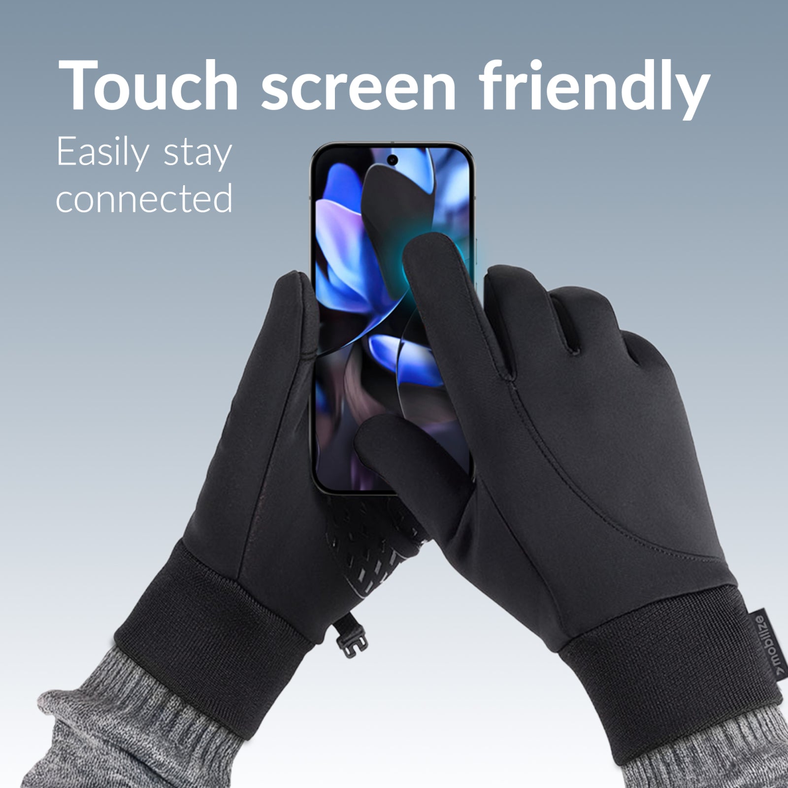 Mobilize Smart Winter Gloves (XL) Black