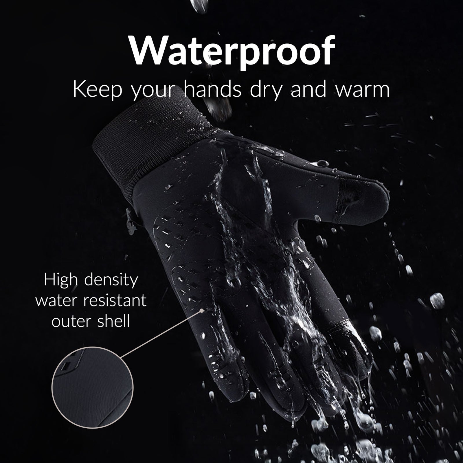 Mobilize Smart Sports Gloves (L) Black