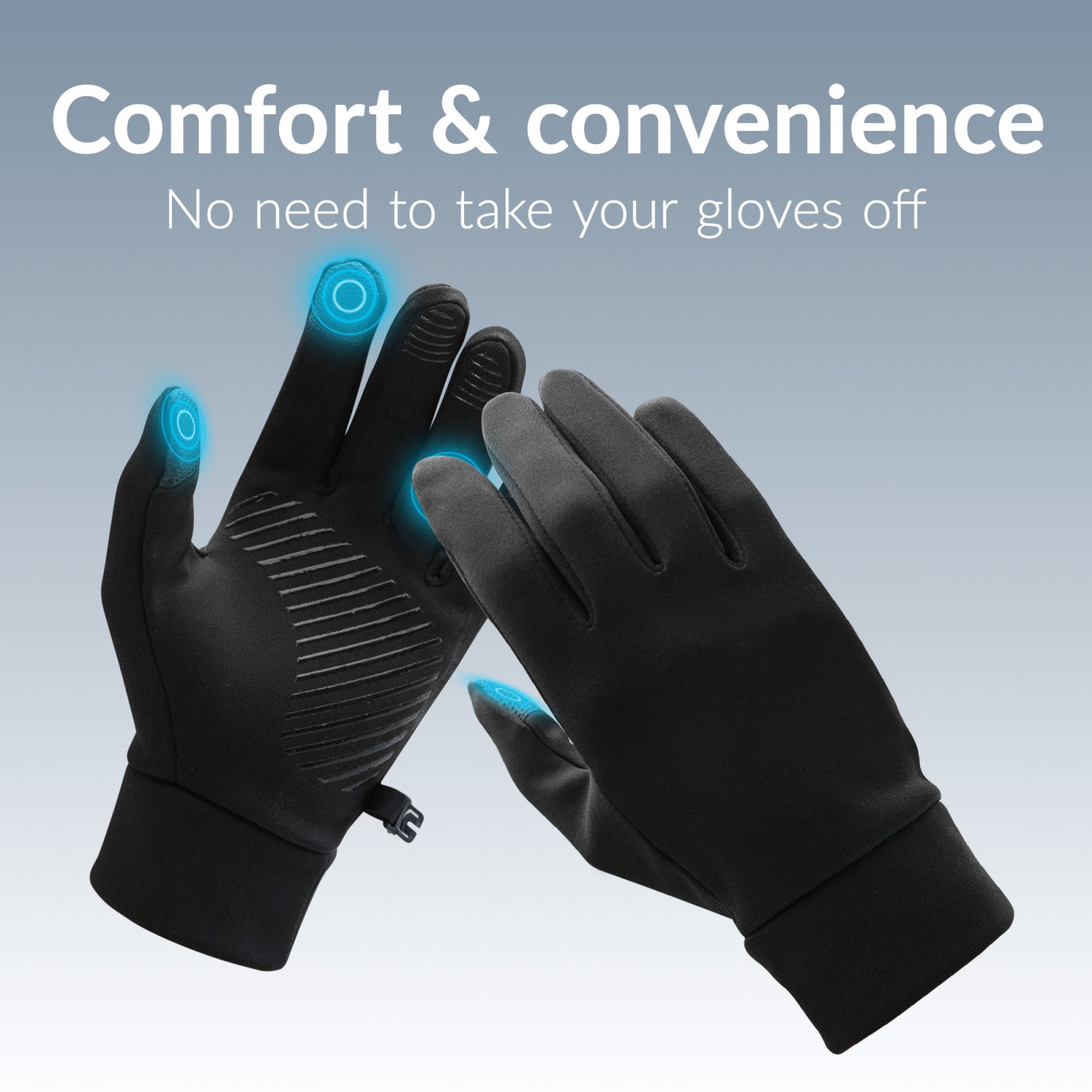 Mobilize Smart Sports Gloves (L) Black