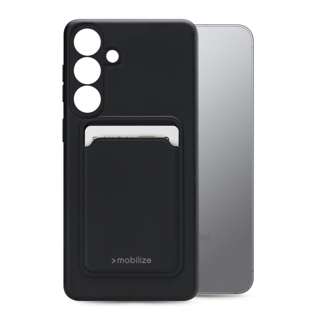 Mobilize Rubber Gelly Card Case Samsung Galaxy S25 5G Matt Black