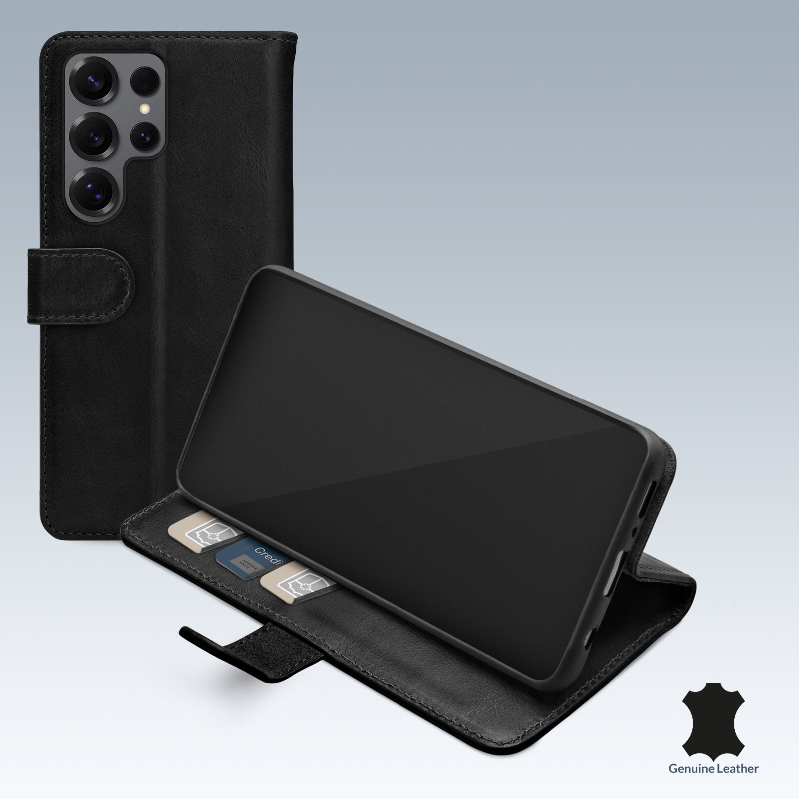 Mobilize Leather Wallet Samsung Galaxy S25 Ultra 5G Black