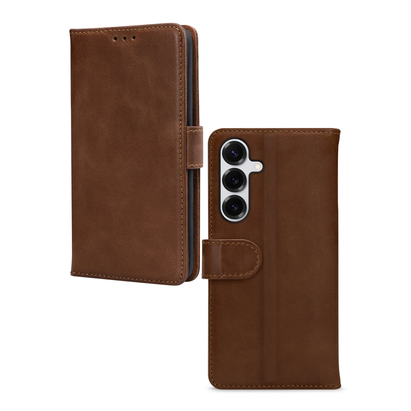 Mobilize Leather Wallet Samsung Galaxy S25+ 5G Brown