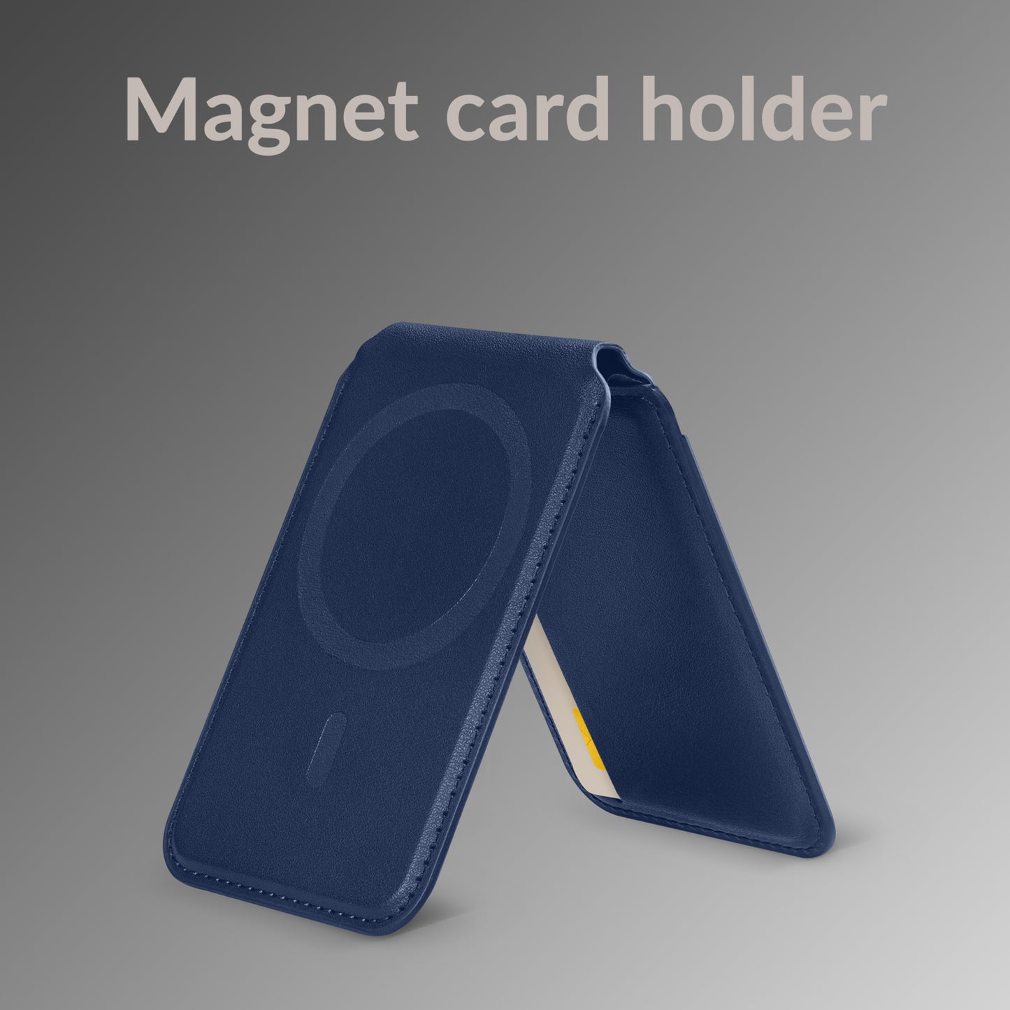 Mobilize MagSafe Compatible Magnet Card Holder with Stand Function Blue