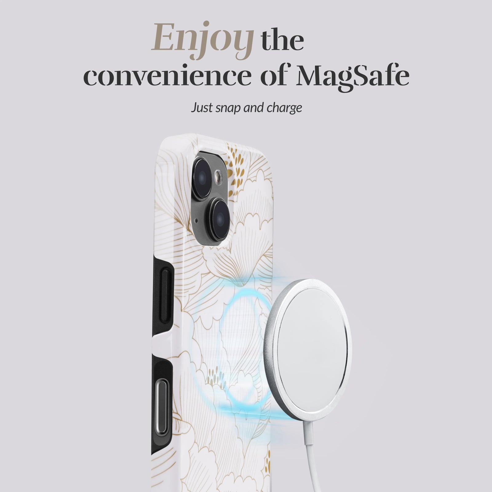 MIO White Roses Magsafe Compatible for iPhone 16e/17e