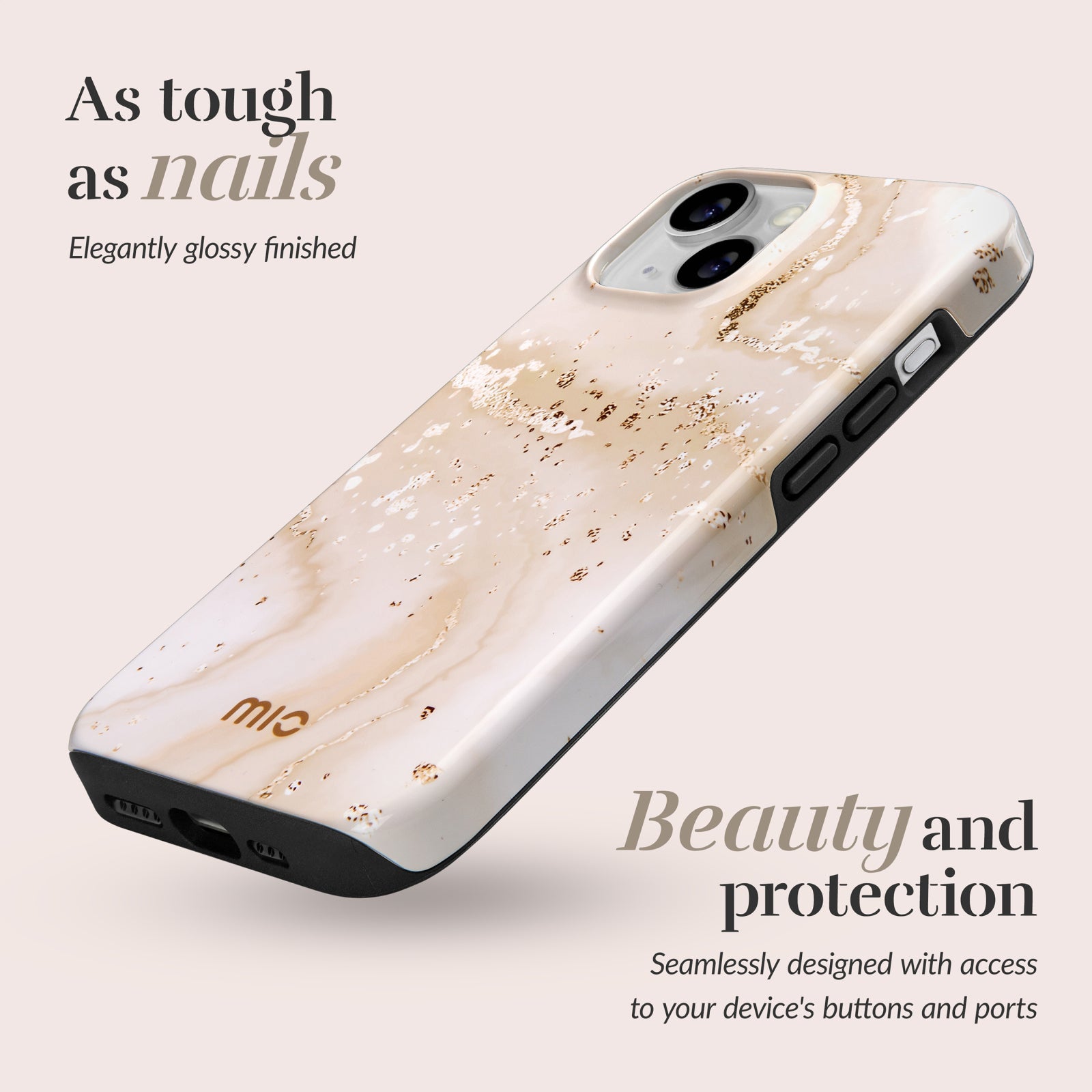 MIO Gold Marble Magsafe Compatible for iPhone 16e/17e
