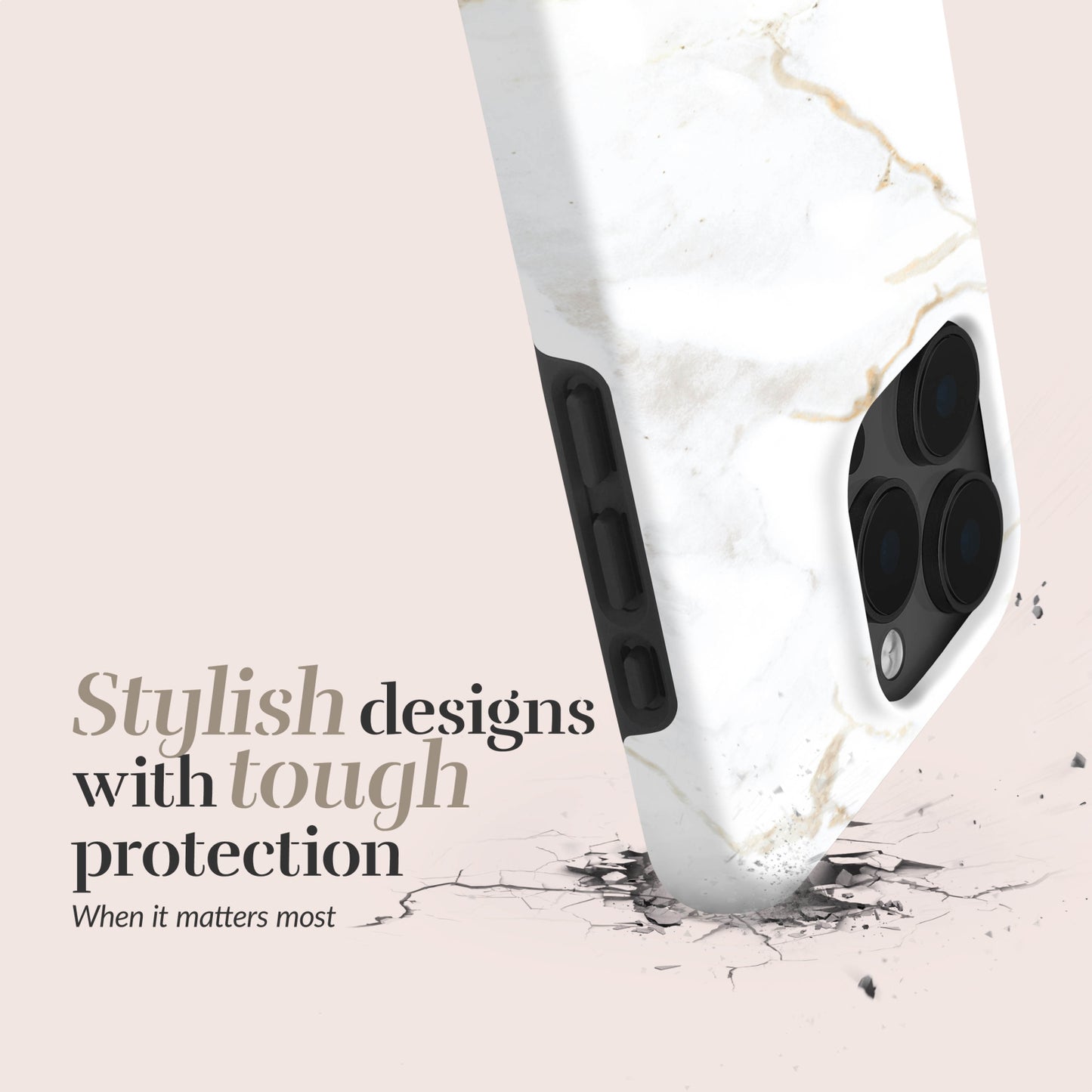 MIO White Marble Magsafe Compatible for iPhone 16e/17e