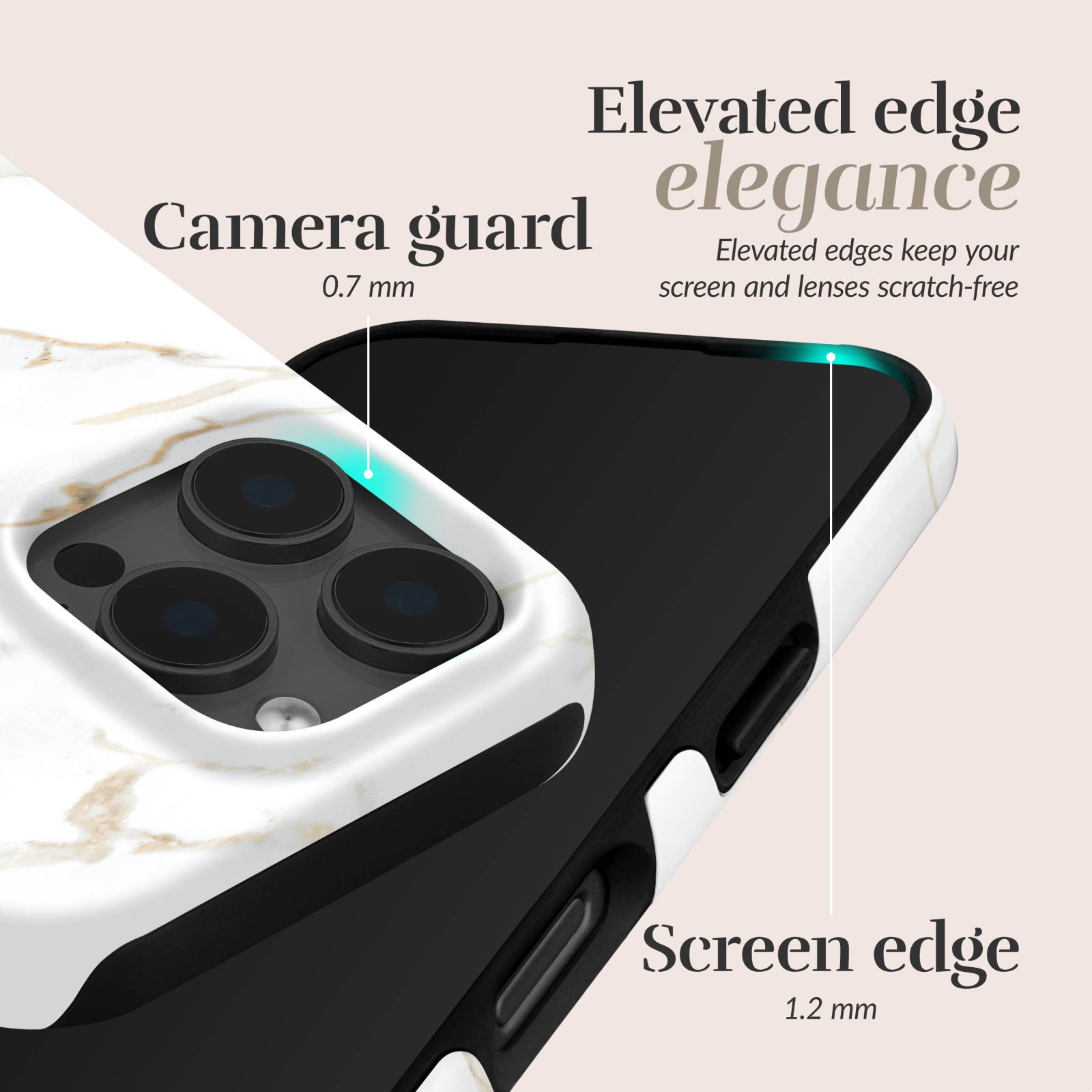 MIO White Marble Magsafe Compatible for iPhone 16e/17e