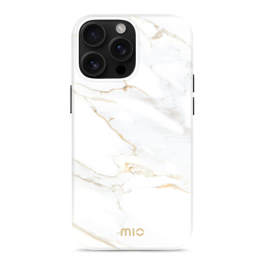 MIO White Marble Magsafe Kompatibel für iPhone 16 Pro