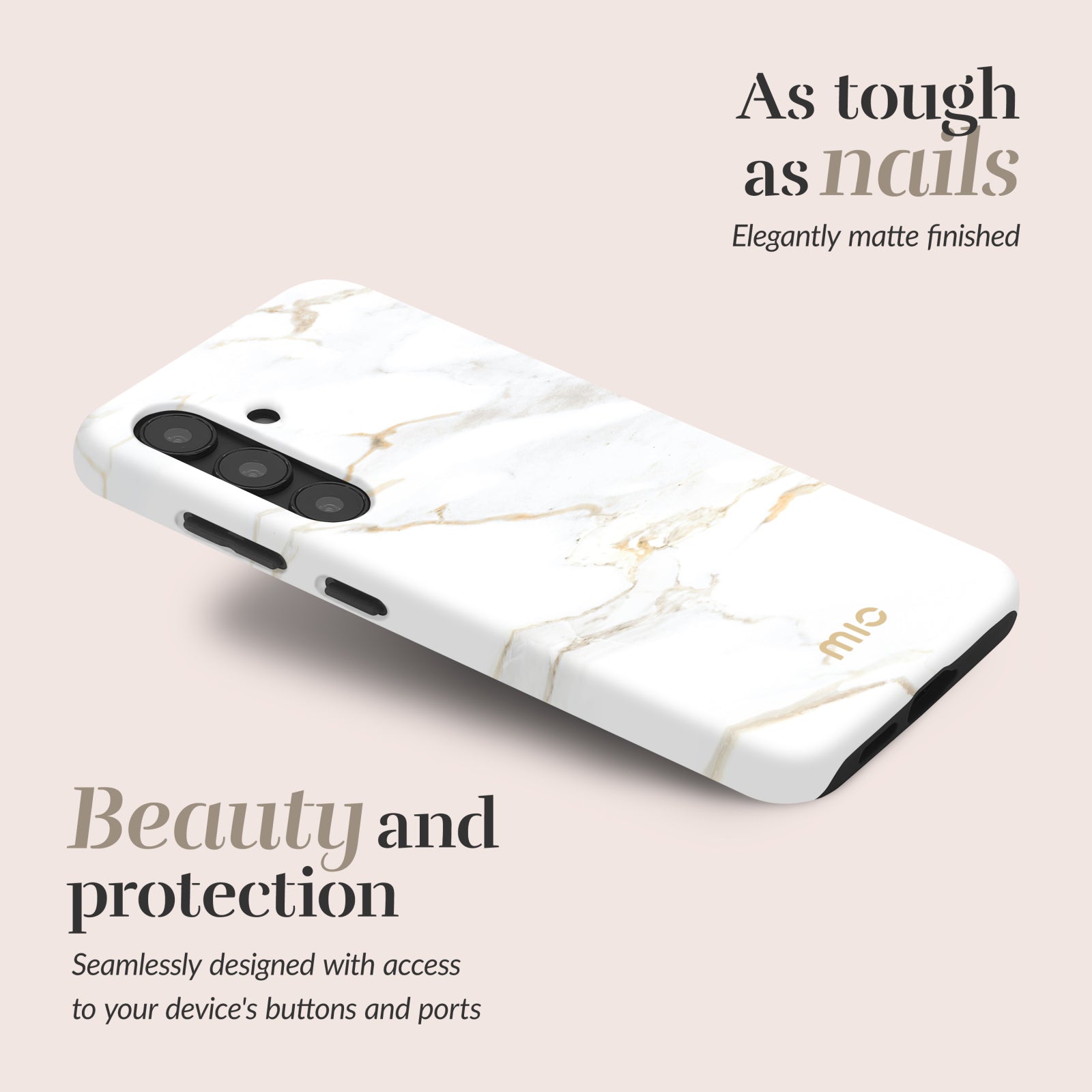 MIO White Marble Magsafe Compatible for Samsung S25+ 5G