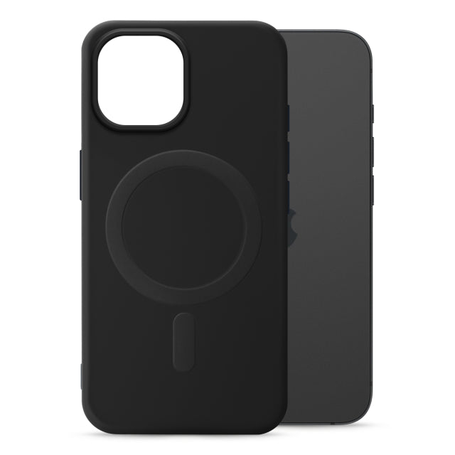 Coque My Style Protective Flex compatible Magsafe pour Apple iPhone 13/14/15 noir