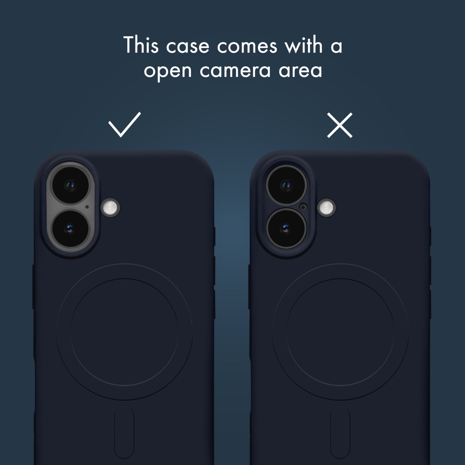 My Style Protective Flex Magsafe Compatible Case for Apple iPhone 13/14/15 Midnight Blue