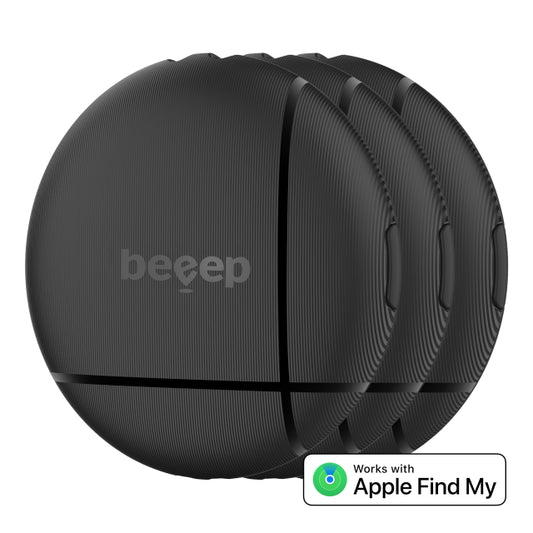 Beeep BeTag Find My Tracker Black & Schlüsselanhänger Schwarz – 3er-Pack
