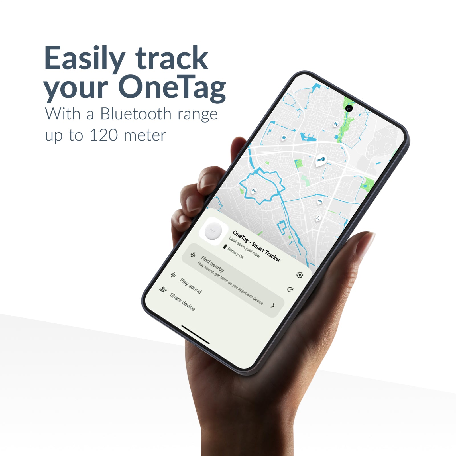 Beeep OneTag Apple Find My & Android Tracker - Kids Wristband Velcro Dolphin