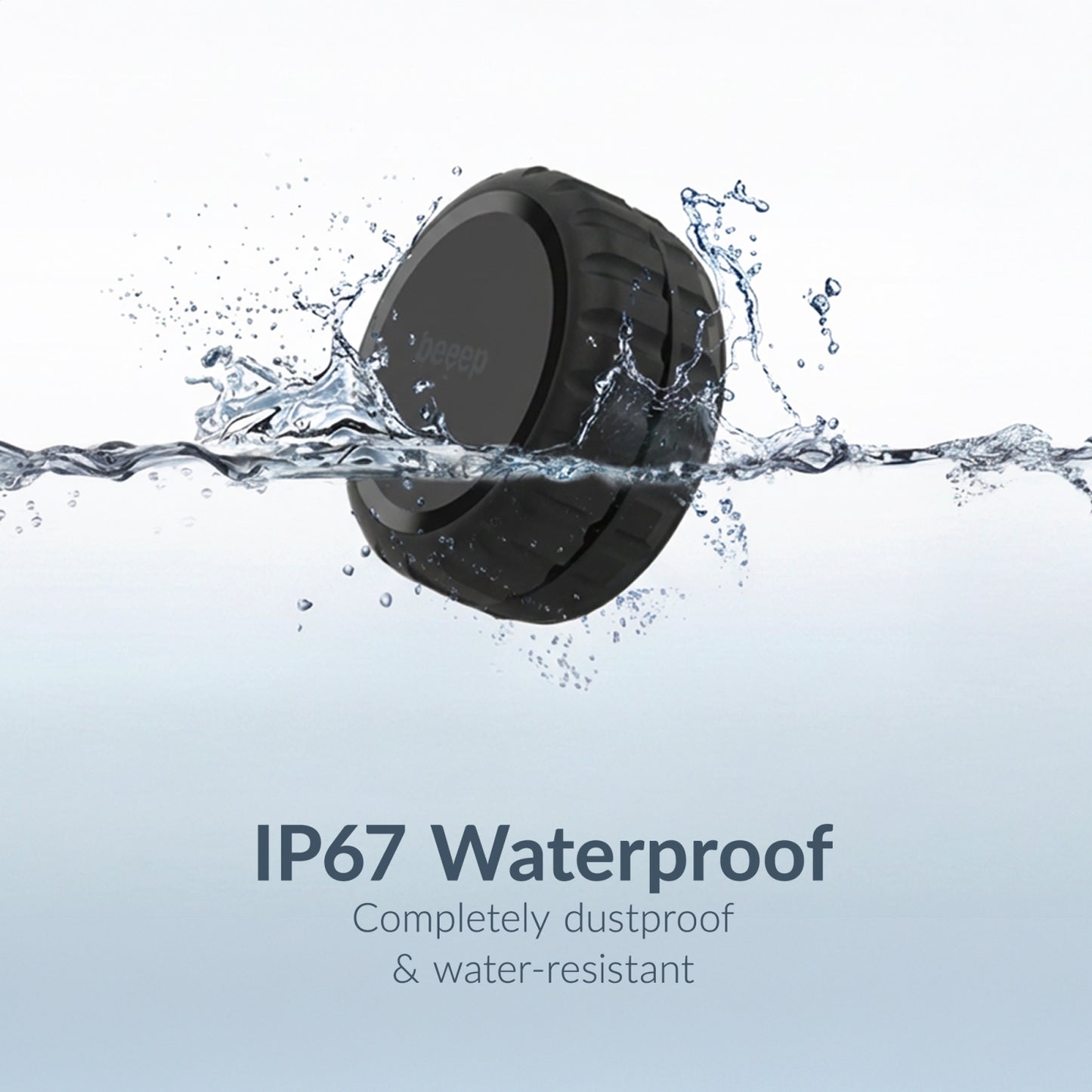 Beeep OneTag Apple Find My & Android Tracker - Waterproof Case - Black