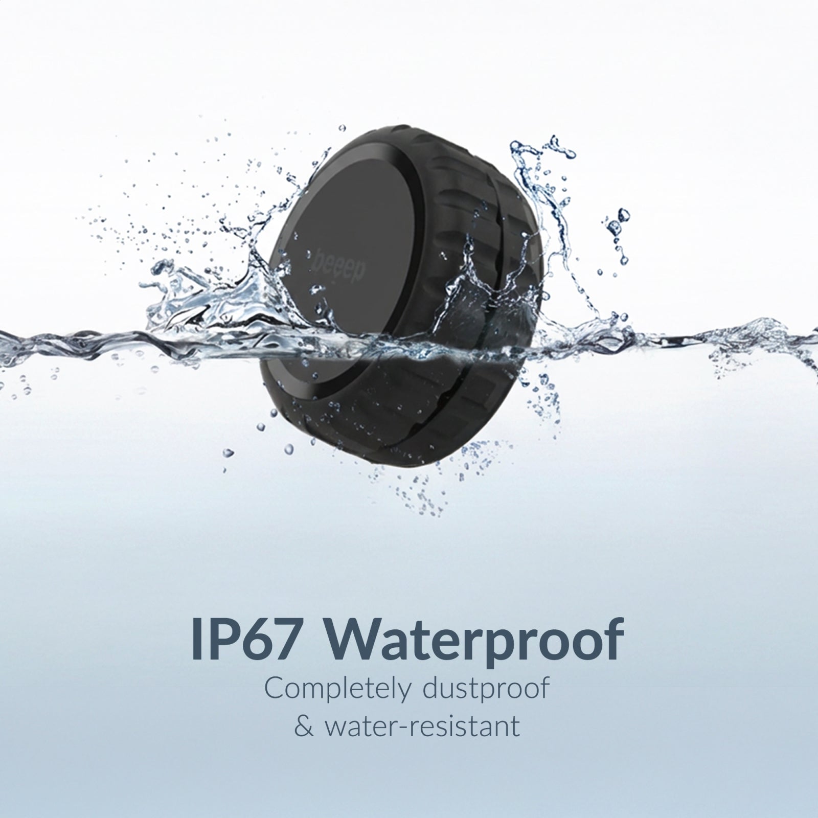 Beeep OneTag Apple Find My & Android Tracker - Waterproof Case - Black
