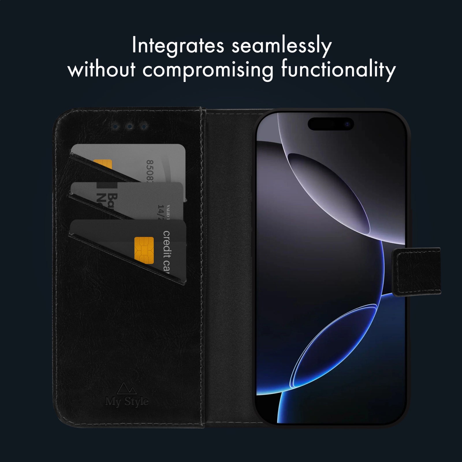 My Style Universal MagSafe Compatible Wallet - Black 4.7" (Without Case)