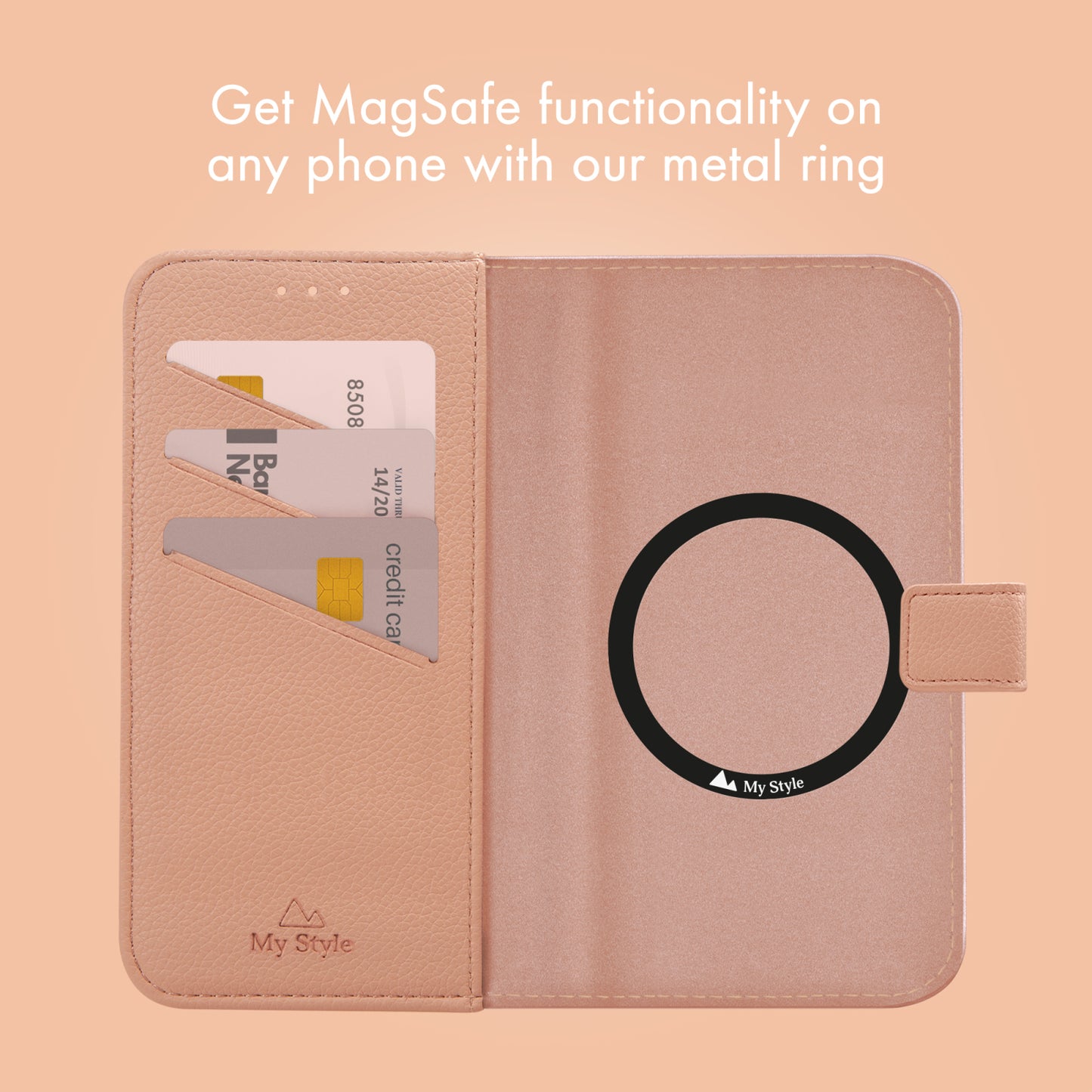 My Style Universal MagSafe Compatible Wallet - Soft Pink 6.7" (Without Case)