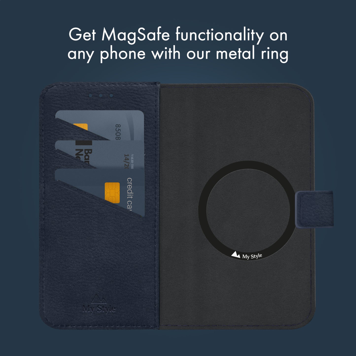 My Style Universal MagSafe Compatible Wallet - Midnight Blue 6.8" (Without Case)
