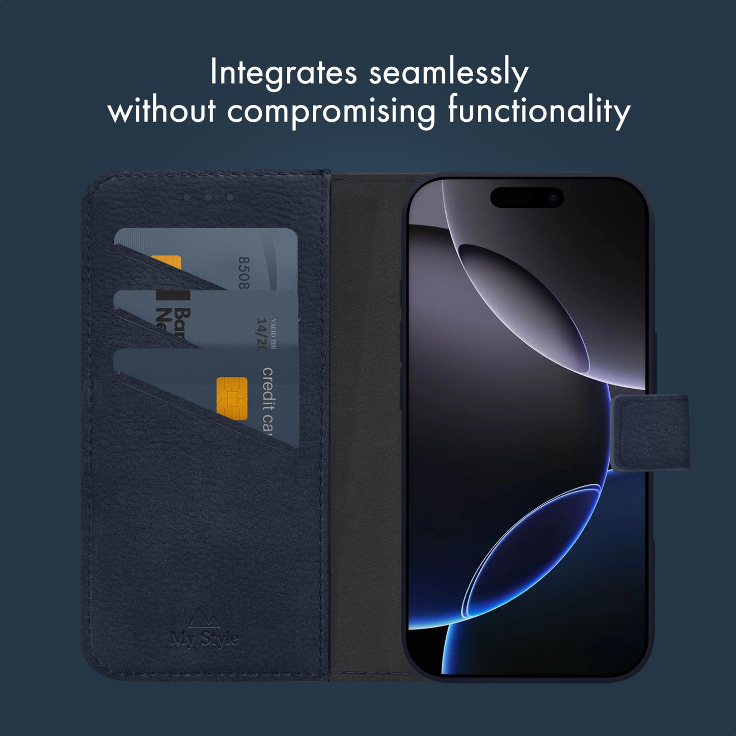 My Style Universal MagSafe Compatible Wallet - Midnight Blue 6.8" (Without Case)